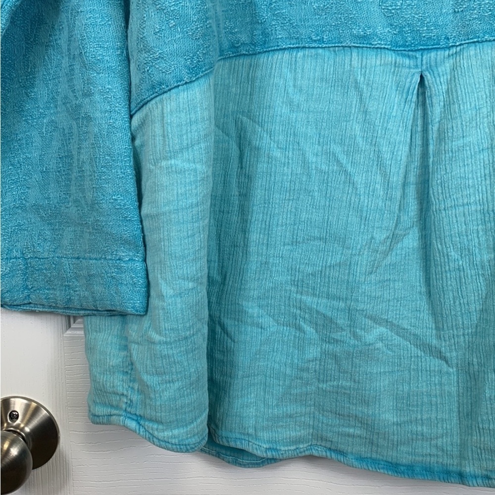 NWT Soft surroundings urban escape topper jacket meadowbrook blue sz lg - Picture 12 of 12